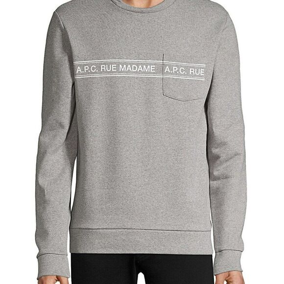 A.P.C. Gray Rue Madame Heathered Sweatshirt - Picture 2 of 8